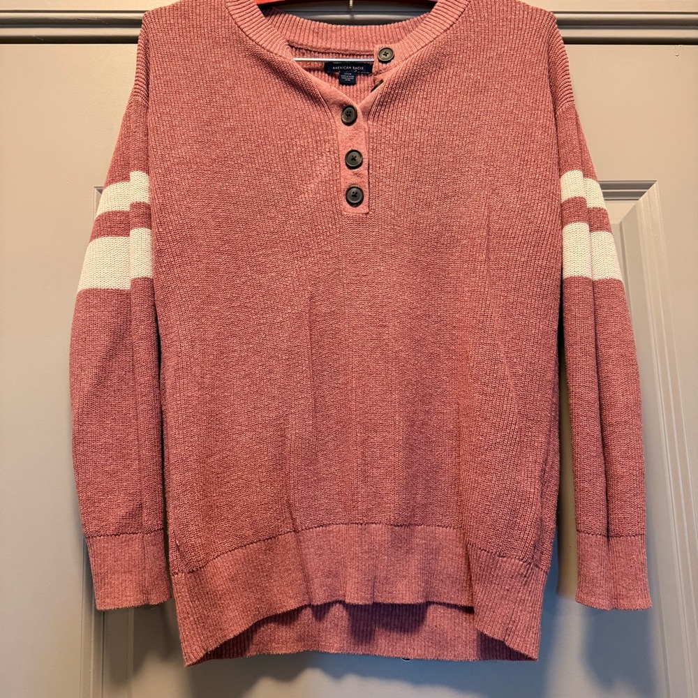 PINK/CREAM SWEATER. GUC